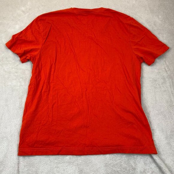 Tommy Hilfiger Mens T-Shirt Large V-Neck Short Sleeve Casual Pullover Red H 1985 - Picture 11 of 11